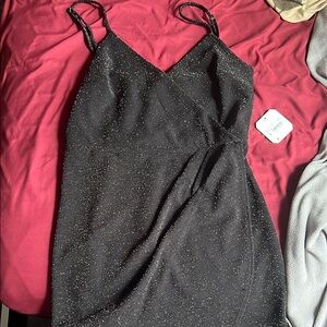 Altar'd State Black Slip Mini Dress